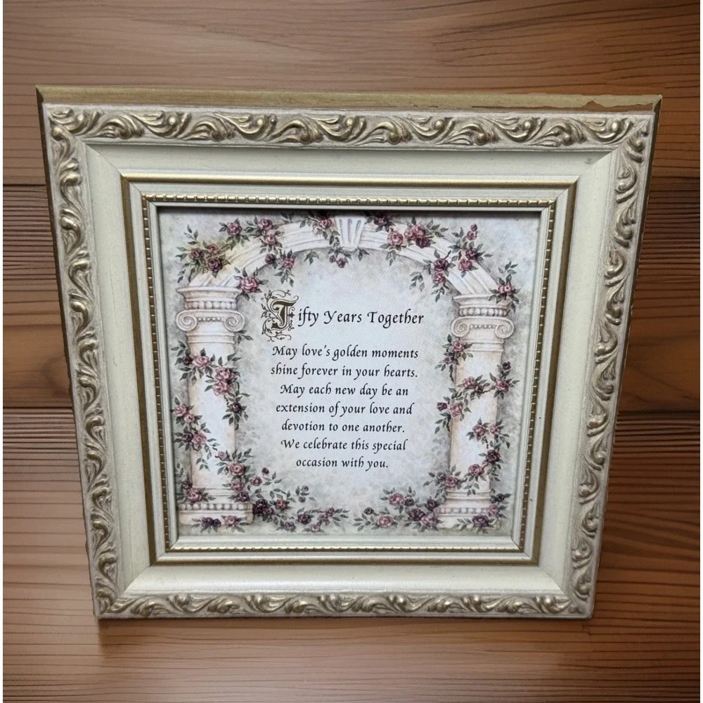 Forever Faithful 50 Years Together Wall Art Picture 50th Anniversary Gift